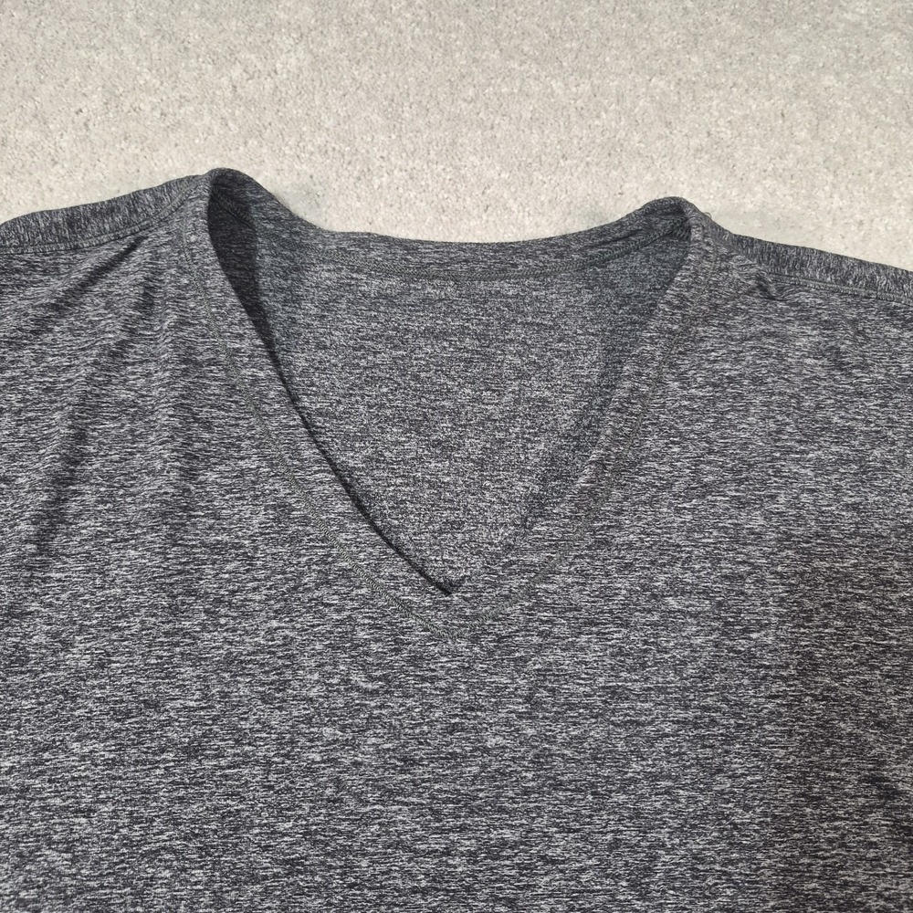 Lululemon "Dash To Class" Long Sleeve Top Women Gray Pullover V Neck Split Sides - Picture 3 of 13